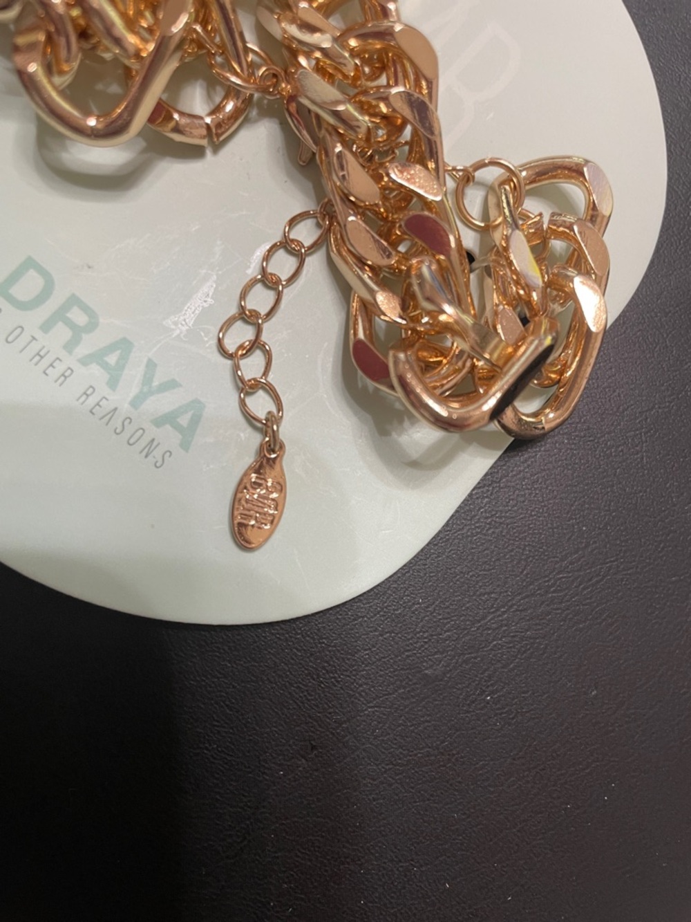 8 Other Reasons x Draya Michele Collab NWT Gold Chunky Chain Bracelet - Picture 3 of 6